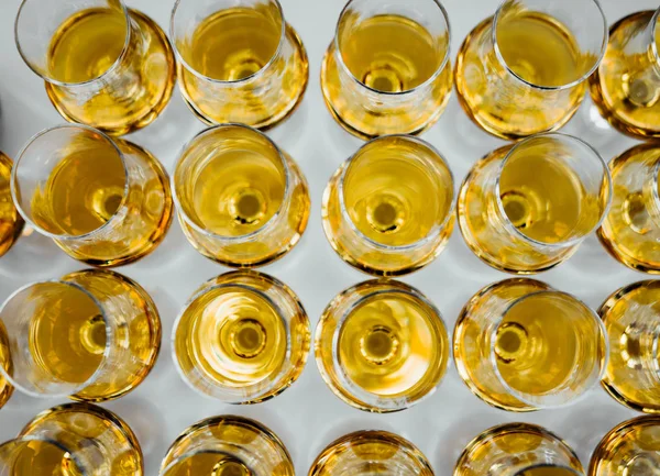 Dear Scotch Whiskey Branded Glasses High Leg Presentation New Whiskeys — Stock Photo, Image
