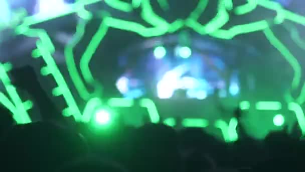 Eine Menge Leute Beim Konzert Party Musikfestival — Stockvideo