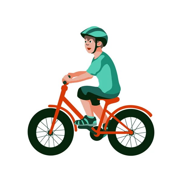 Boy on a bike — Stock Vector