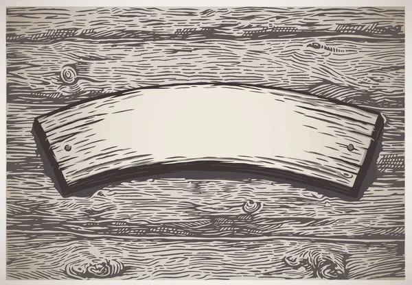 Yönetim Kurulu bir duvar ahşap günlükleri, arka plan dokusu üzerinde yazıt için kavisli bir grafik tarzda çizilir ve vektör formatına dönüştürülür.