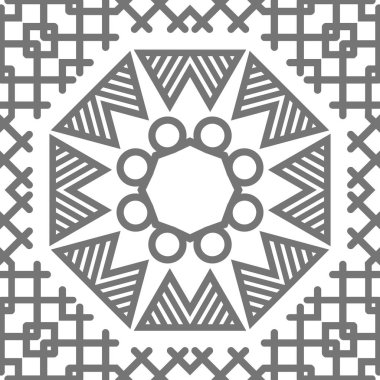 Geometrik seamless modeli. Geometrik arka plan. Mandala şekli