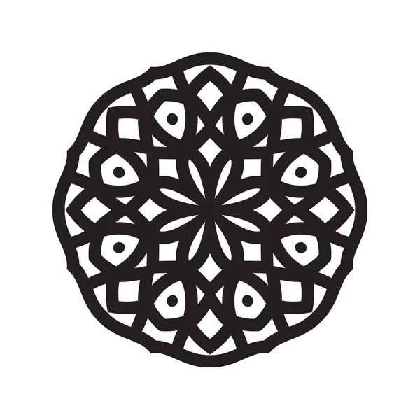 Einfache Mandala Form Zum Färben Vektormandala Blümchen Blume — Stockvektor