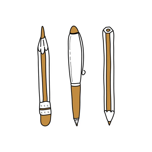 Handgezeichnete Vektor Illustrationen Mit Stift Und Bleistift Doodle Stil Vereinzelt lizenzfreie Stockvektoren