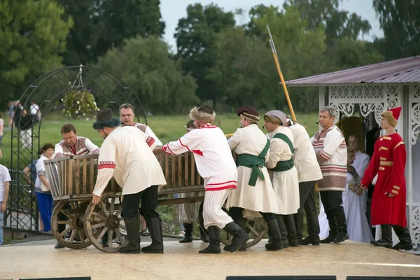 Chaplygin 利佩茨克地区 2018年7月27日年 俄国的洗礼的庆祝 人民戏剧演员演讲 — 图库照片