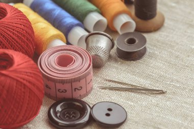 terzi, terzi, iplik dikiş ve örgü bileşimi