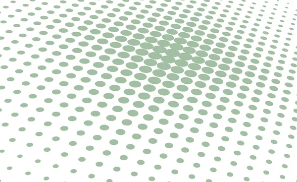 Halftone background. Green polka dots backdrop. — Stock Vector
