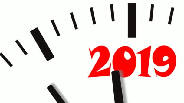 Animation of New Year count down clock. 60 FPS, 4K — Stock Video