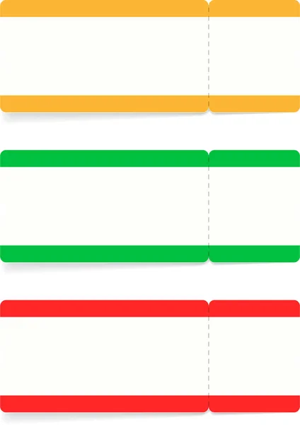 Modèle de trois variantes de billets . — Image vectorielle