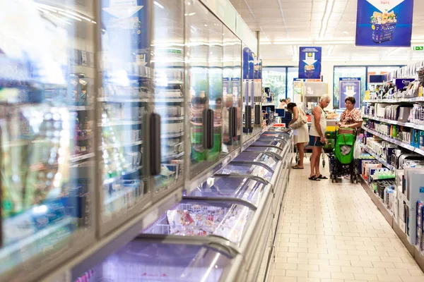 Cypr Protaras Supermarket Lidl Września 2015 Fidges Jedzeniem Supermarkecie — Zdjęcie stockowe