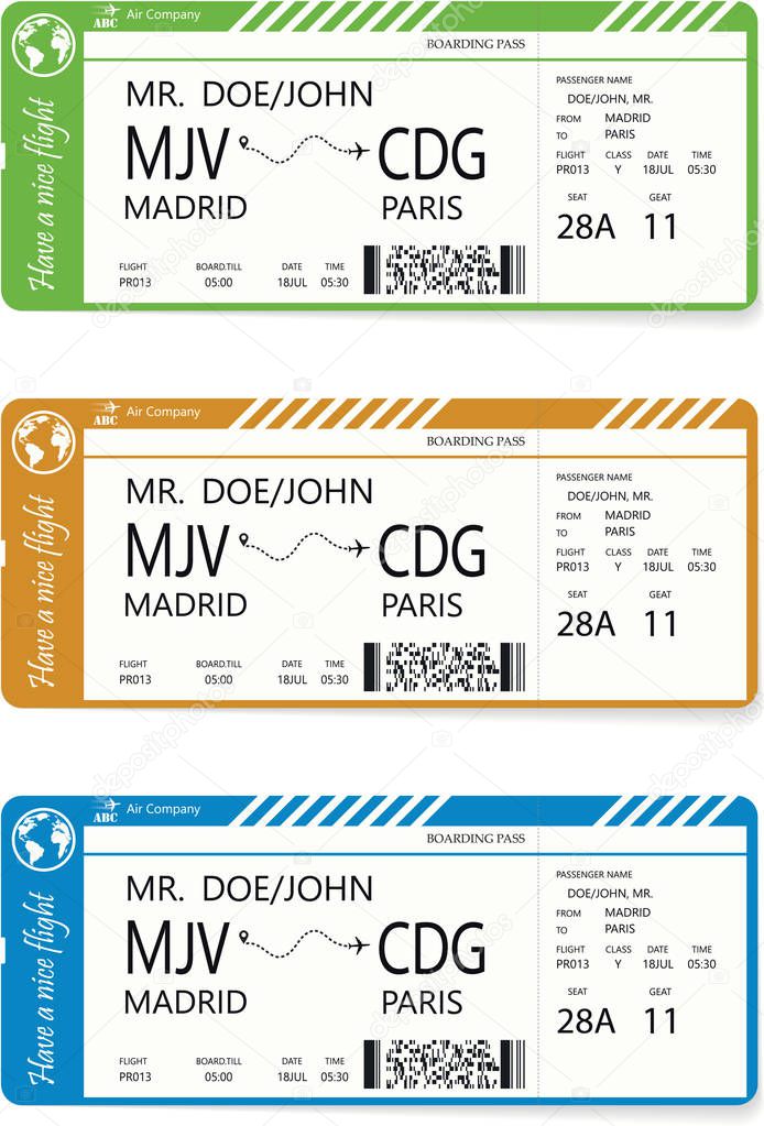 Vector pattern of a boarding pass ticket.