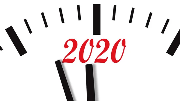 새해 2020 시계입니다. 2020년까지의 시계 카운트다운. — 스톡 사진