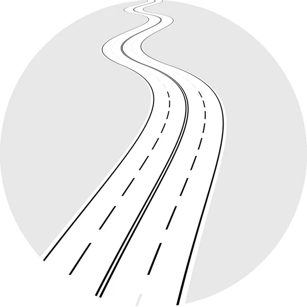 Διανυσματική απεικόνιση του οδικού δρόμου με εκκαθάριση — Διανυσματικό Αρχείο