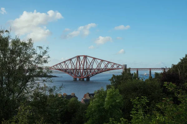 Widok Forth Bridge Najdłuższy Most Wspornikowy Świecie Szkocja Wielka Brytania — Zdjęcie stockowe