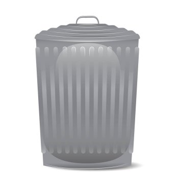 Metal çöp kovası illüstrasyon