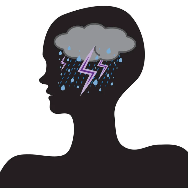 Mind Storms Illustration — Stock Vector