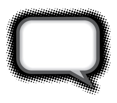 Noktalı resim çerçeve konuşma balonu