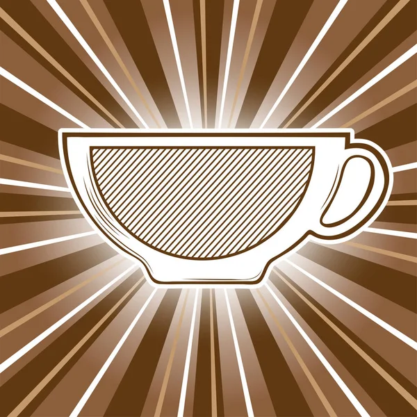 Koffiekopje Gloed Sunrise — Stockvector