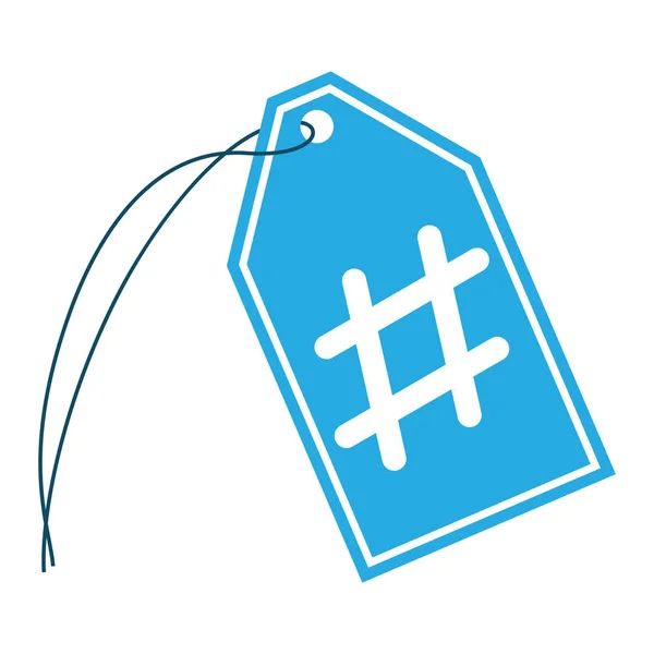 Etiqueta Cadena Hashtag Aislado — Vector de stock