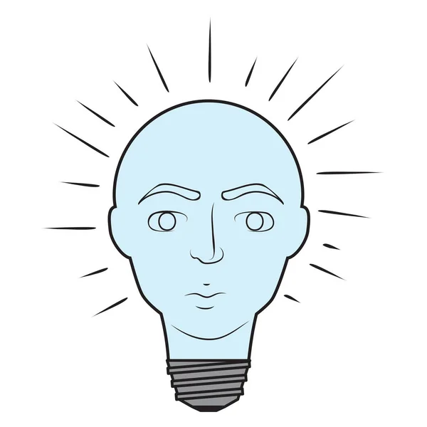 Light Bulb Mind Concept Illustration — Stock Vector