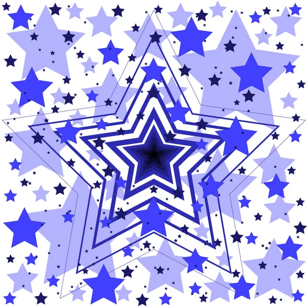 Multiple Stars Line Sfondo Astratto — Vettoriale Stock