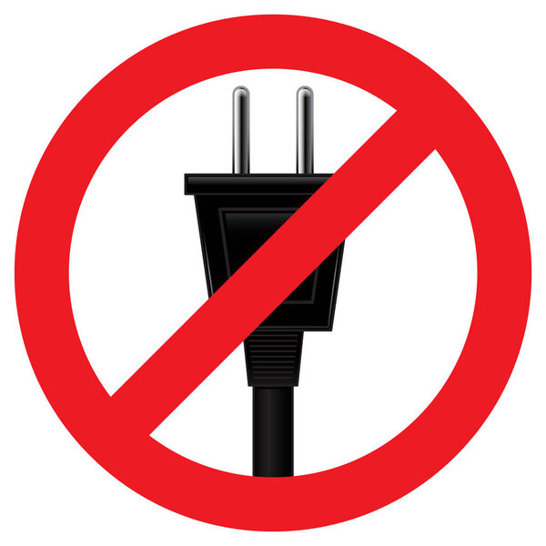 No Plug Isolated Symbol