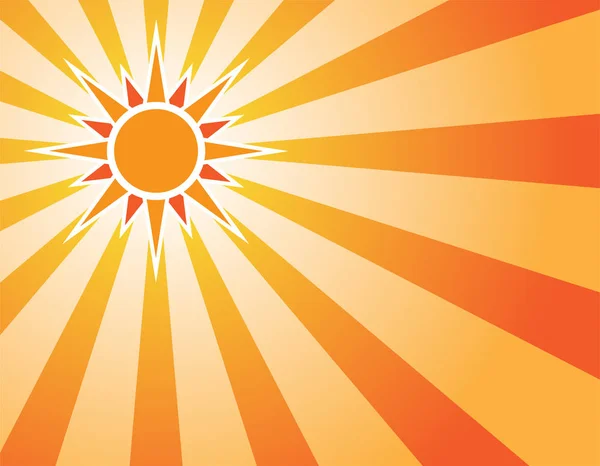 Bright Orange Sunny Sunrise Background — Stock Vector