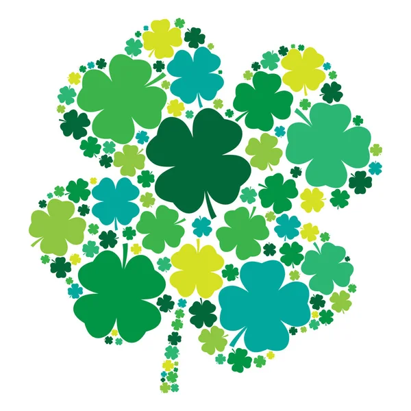 Clover Filled Clover Shape — Stock Vector