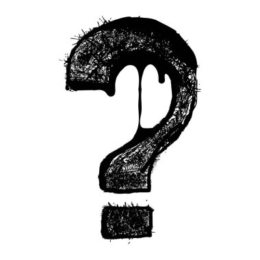 Grunge tarzı soru işareti