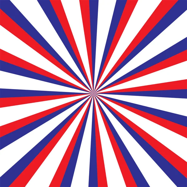 Rayons Soleil Patriotiques Forme Carrée Arrière Plan — Image vectorielle