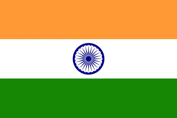 Bandiera Indiana Nel Continente Asiatico — Foto Stock