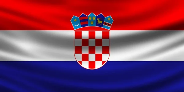 Flaggan För Kroatien Den Europeiska Kontinenten — Stockfoto