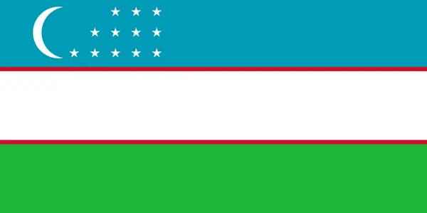 Bandera Uzbekistan — Foto de Stock