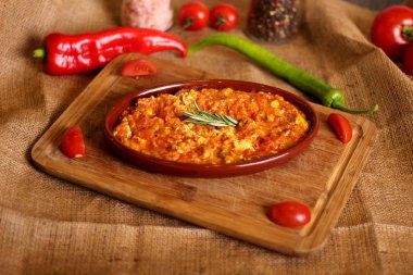 Baharatlı baharatlar ile omlet