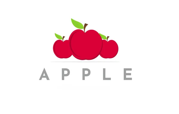Mycket Vacker Apple Logotypdesign Grönt Och Rött — Stockfoto