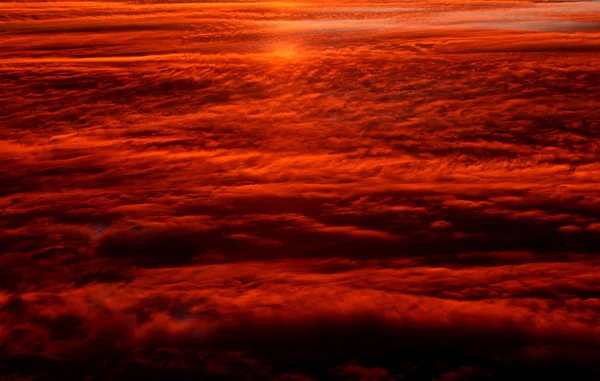 Λείων Κόκκινα Σύννεφα — Φωτογραφία Αρχείου