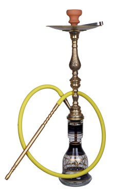 Sıcak su cam nargile sarı hortum ile