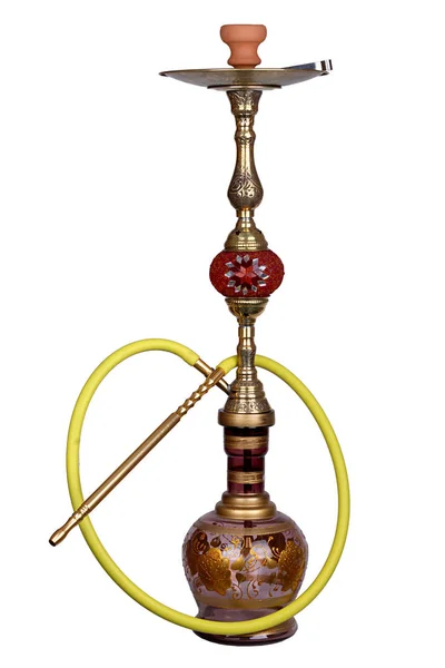 Copa Vino Hookah Con Manguera Amarilla — Foto de Stock