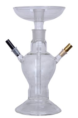 Nargile cam ve cam ile altın ve siyah eller