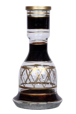 Siyah ve altın nargile uzun boylu su haznesi