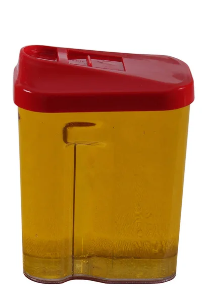 塑料容器中的食用油 — 图库照片