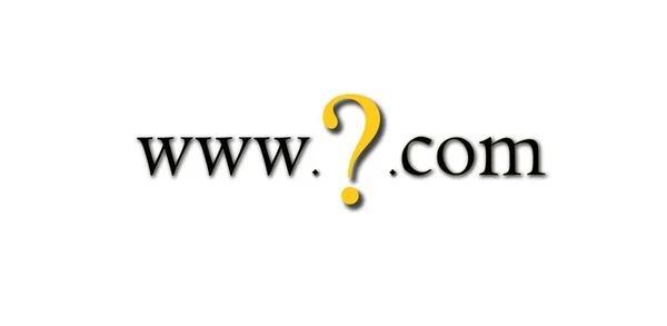 A design with the title question mark your chase web site — Stock Photo, Image