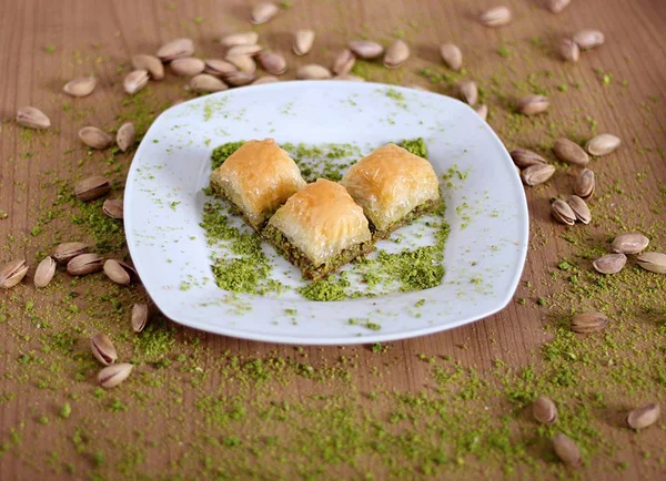 Los mejores baklava turca Pistachos frescos y deliciosos — Foto de Stock