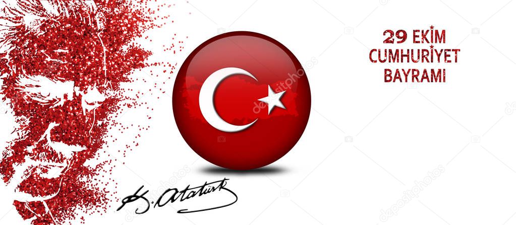 A beautiful graphic design from the 5th day of the Turkish Repub