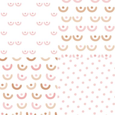 Kusursuz desenlerle soyut meme. Vektör çizim seti.