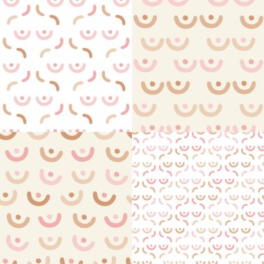 Kusursuz desenlerle soyut meme. Vektör çizim seti.