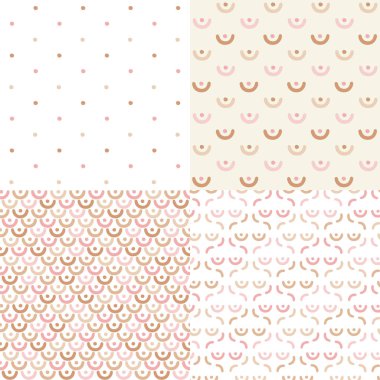 Kusursuz desenlerle soyut meme. Vektör çizim seti.