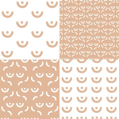 Kusursuz desenlerle soyut meme. Vektör çizim seti.