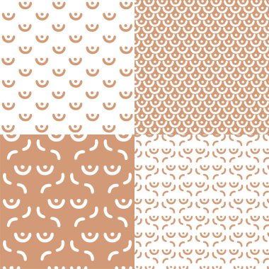 Kusursuz desenlerle soyut meme. Vektör çizim seti.