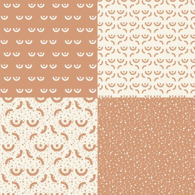 Kusursuz desenlerle soyut meme. Vektör çizim seti.