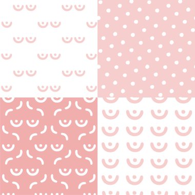 Kusursuz desenlerle soyut meme. Vektör çizim seti.